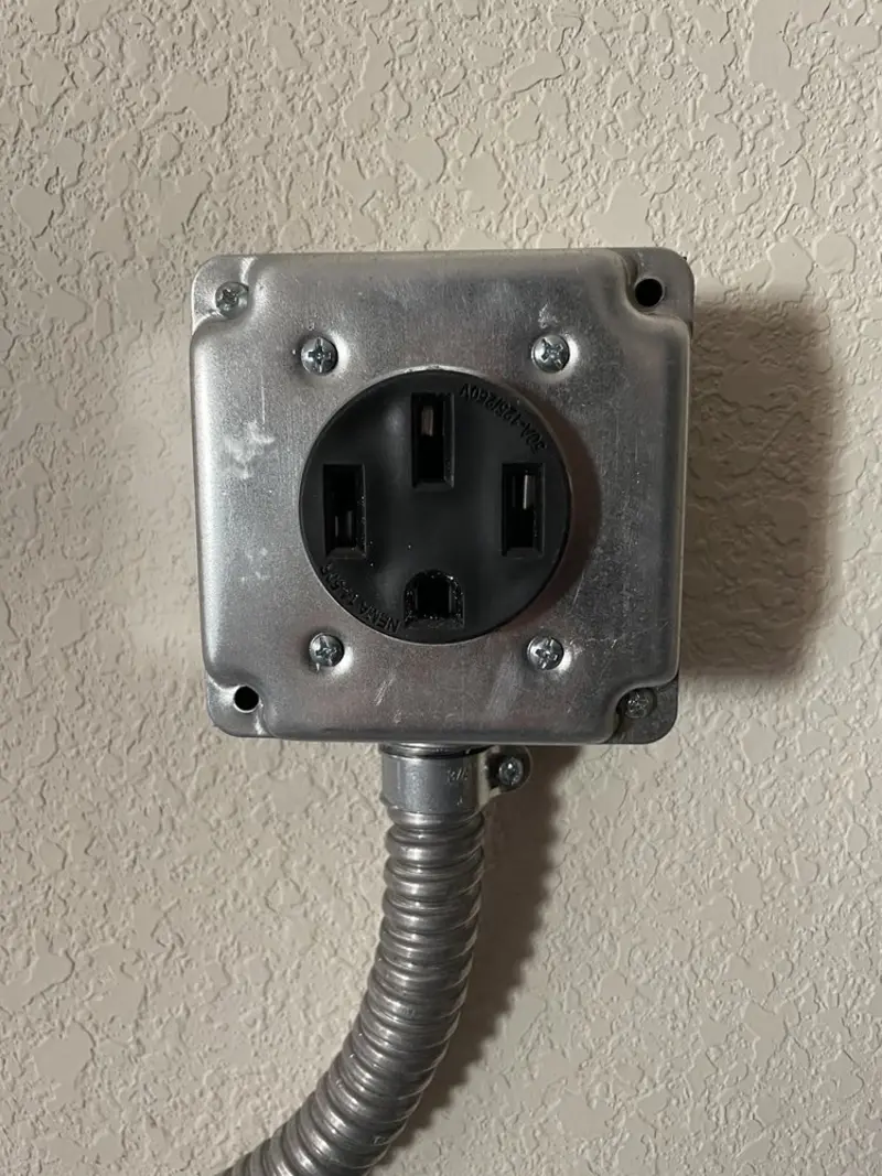 NEMA 14-50 outlet installed for Smart Home Electrical in Bridgewater